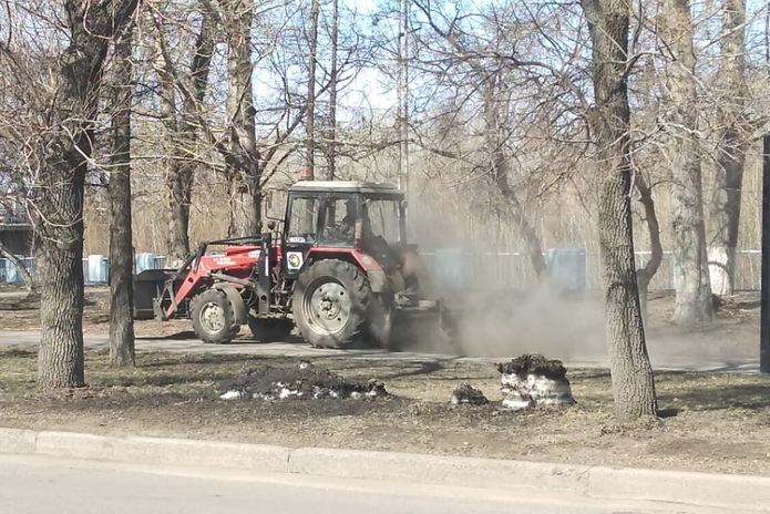 В городе наводят чистоту