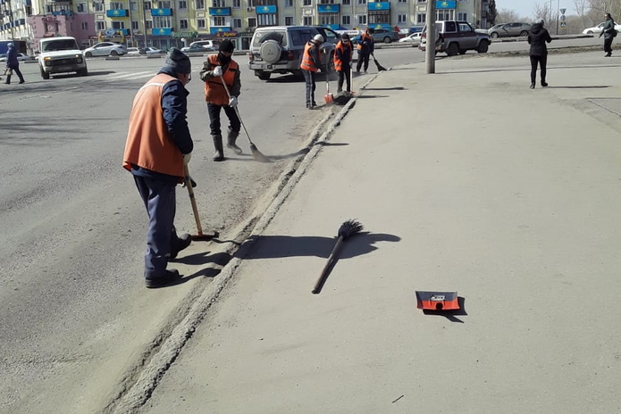 В городе наводят чистоту
