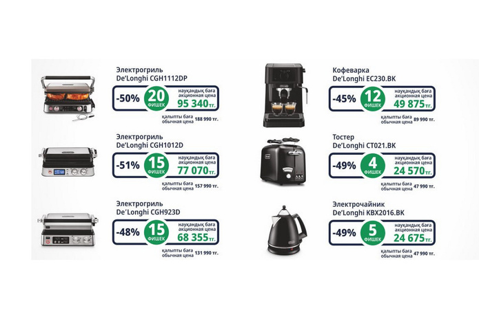 Покупайте технику DE'LONGHI и BRAUN со скидкой до 57% вместе с A-STORE!
