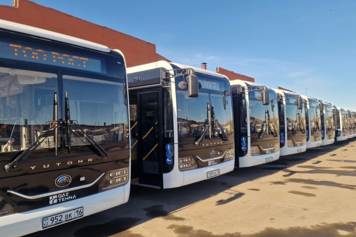 20 новых автобусов приехали в Усть-Каменогорск
