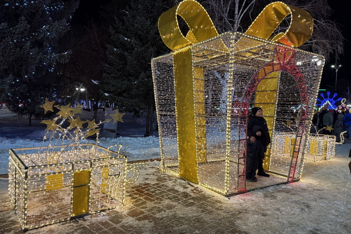 В Усть-Каменогорске зажгли главную ёлку области
