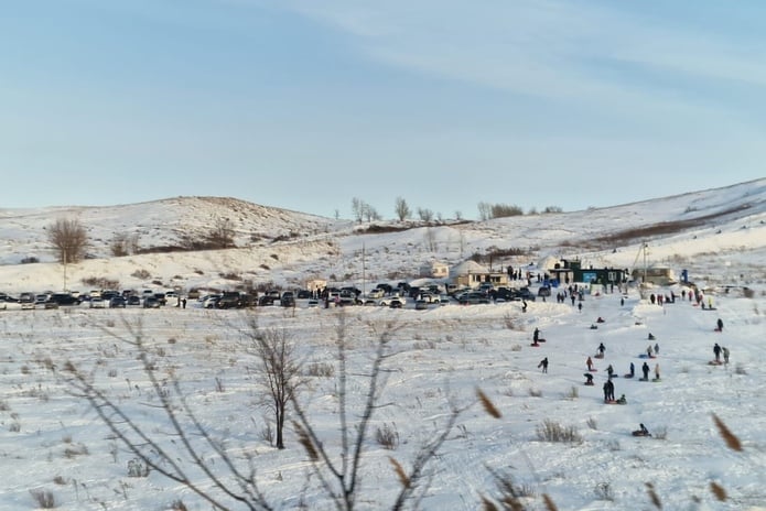 Зимний Чечек стал местом притяжения для жителей Усть-Каменогорска