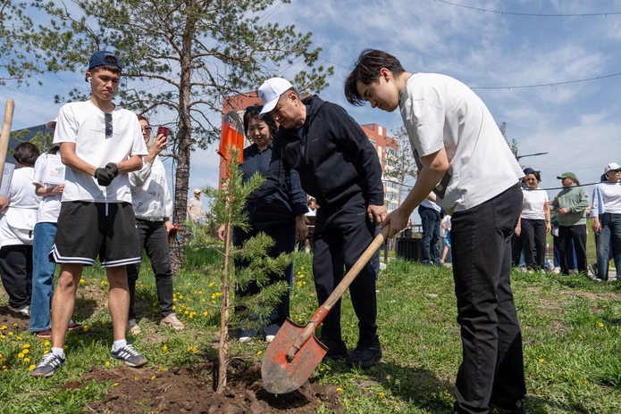 11-классники Усть-Каменогорска высадили почти 2,5 тысячи саженцев
