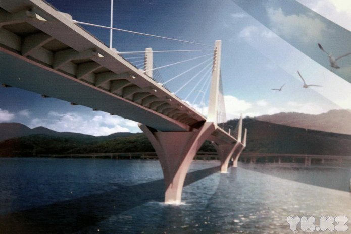 Мост через водохранилище 