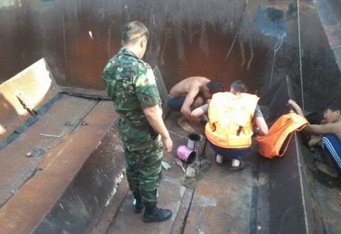 Попал под баржу (+видео)