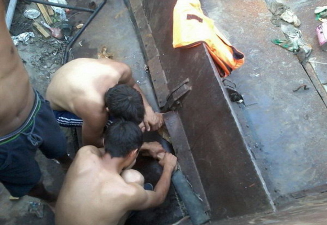 Попал под баржу (+видео)