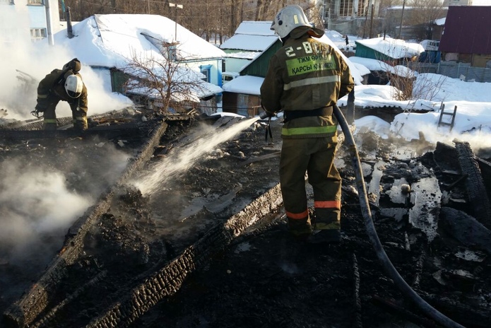 Спалили баню