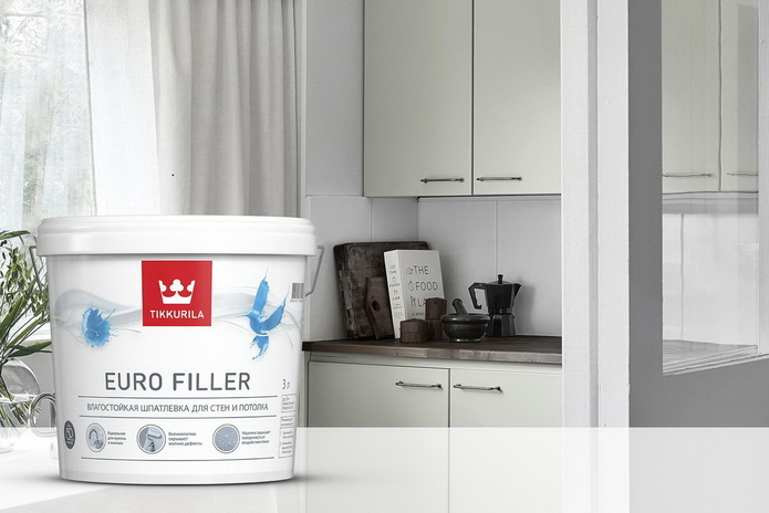 Шпатлевка для стен и потолков Евро Филлер - PR