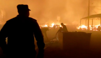 На побережье Алаколя сгорели 4 базы отдыха