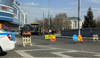 Съезд с центрального кольца закрыт в Усть-Каменогорске
