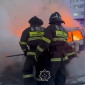 В Усть-Камерогорске во время прогрева загорелся автомобиль