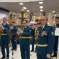 Военный оркестр сыграл в торговом центре в Усть-Каменогорске