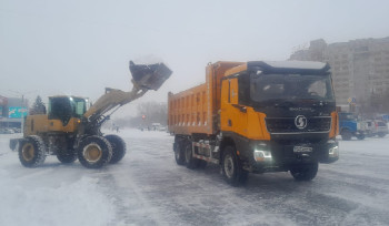 Движение в Усть-Каменогорске затруднено из-за снегопада