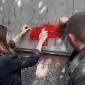 В Усть-Каменогорски закрасили граффити с рекламой наркотиков