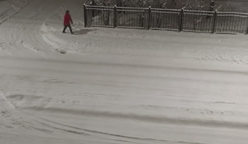 Трамвайные пути засыпало снегом в Усть-Каменогорске