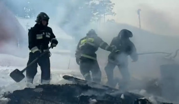 На одной из зимних баз отдыха в ВКО произошел пожар