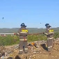 В Усть-Каменогорске горел мусорный полигон